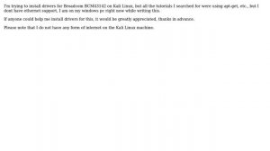 Unix & Linux: How to install drivers for Broadcom BCM43142 on Kali Linux?