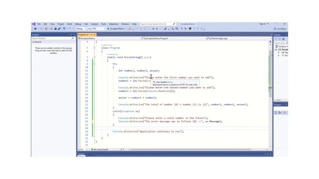 Handling Exceptions in C# смотреть онлайн