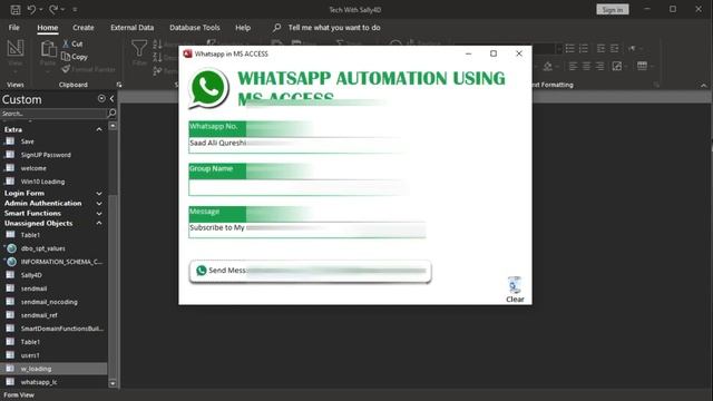 WhatsApp Automation Using MS ACCESS | Send WhatsApp Message With Attachments | Make Whatsapp Calls