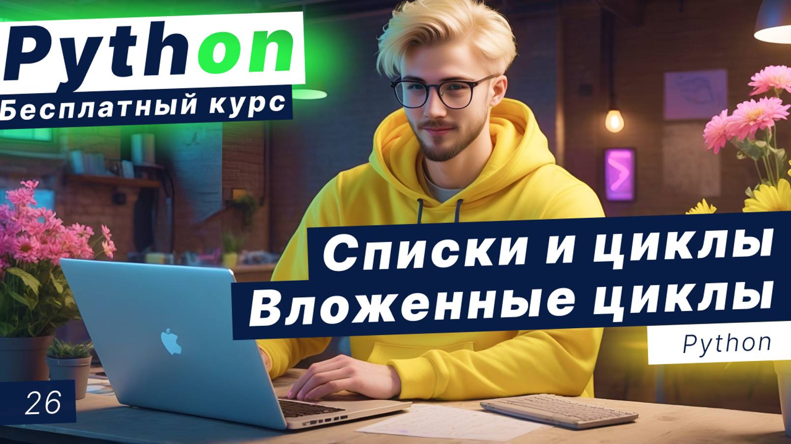 Урок 26. Циклы while и for. Вложенные циклы. Работа со списками. Списки и циклы