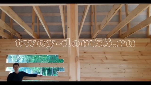 Видеоотзыв. Сруб из бруса по проекту Заказчика в Сергиево-посадском районе, д. Новожелтиково. смотреть онлайн