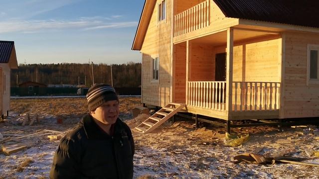 Видеоотзыв! Монтаж каркасно-щитового дома и бани в Ленинградской обл., Выборгском районе. смотреть онлайн