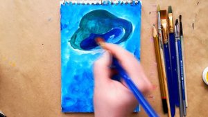 Как нарисовать МЕДУЗУ гуашью. Рисуем ЛЕТО ярко и необычно.
