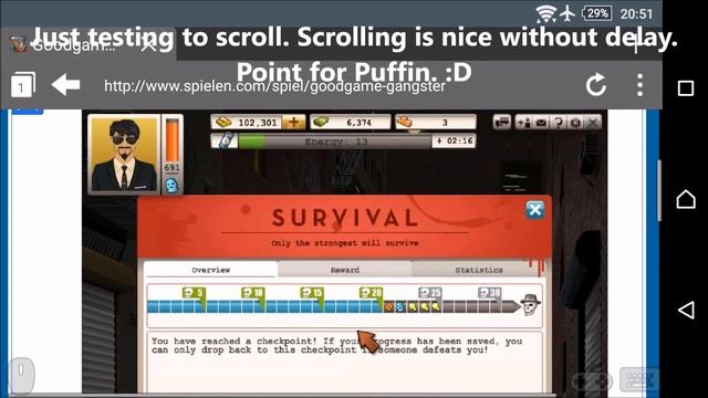 Goodgame Gangster on Android! : Browsertest #1 - Puffin Free Browser [HD] #Myrkuls
