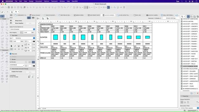 ARCHICAD WINDOW SCHEDULE смотреть онлайн