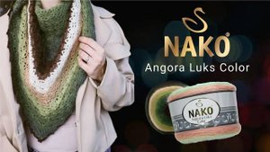 Angora Luks Color Nako -  пушистая и многоцветная пряжа с резкой сменой цветов (360p)