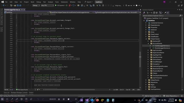 C# Account Events in Razor Pages | SwiftOne Identity Framework смотреть онлайн