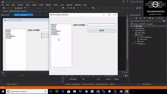 03 | ListBox Control In Winforms C# | ListBox In Windows Forms Application Csharp (Hindi/Urdu)