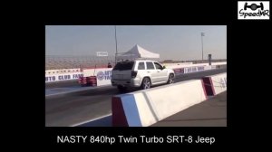 840hp Twin Turbo SRT-8 Jeepجيب توين تيربو