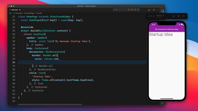 Flutter Container Border | Adding Border around any widget 2021