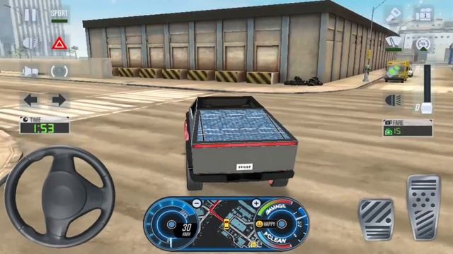 Taxi Sim 2020 - Cab Car Service Driving Simulator Game Tesla Cyber Truck - Android Gameplay смотреть онлайн