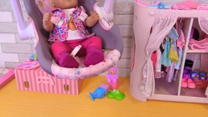 Baby Born Doll Morning Routine with Bath Time! Play Toys family story
