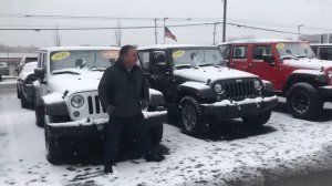 Big red Jeep Wrangler