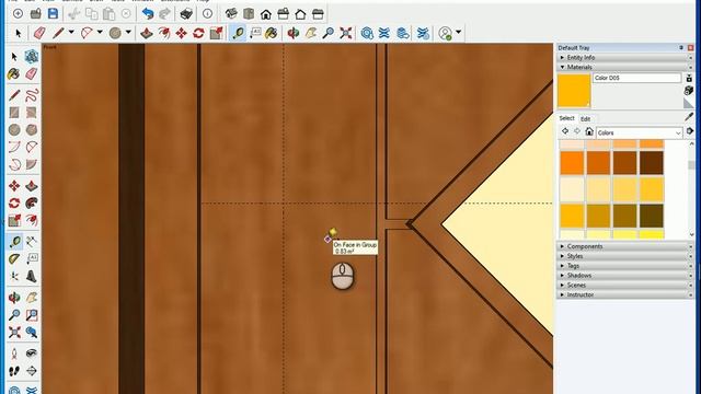 SketchUp Pro 4, Door Handle   Follow Me (Sweep)