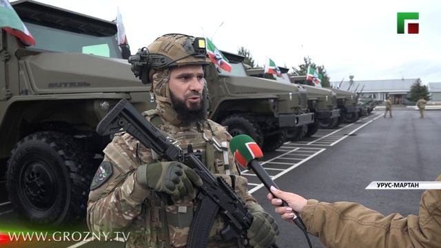 В Урус-Мартане состоялось построение 94-го полка оперативного назначения грозненского соединения