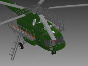 Подвесные площадки для обслуживания вертолётов типа МИ-8 от ООО "Алюминиевые Конструкции"