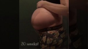 Triplet Pregnancy - Belly Bump Progression