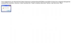 NirCmd won't copy to windows directory