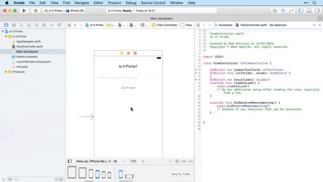 ios 11 Developer Course Tutorial - App (Is It Prime Part II) Part 20 смотреть онлайн