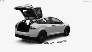 Tesla Model X with HQ interior 2024 3D model by 3DModels.org