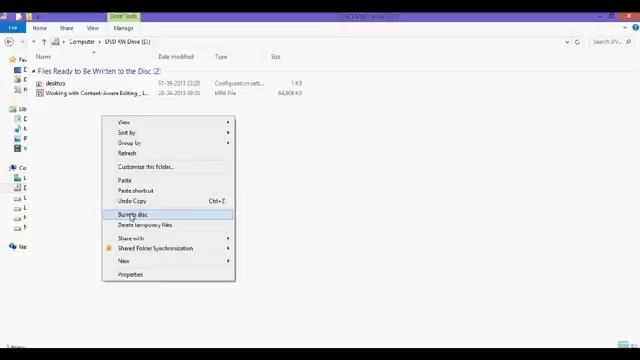 Writing Burning Files into CD, DVD Disc using Windows 8 Operating System Option смотреть онлайн
