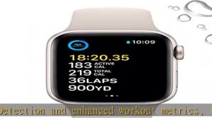Apple Watch SE (2nd Gen) [GPS 40mm] Smart Watch w/Starlight Aluminum Case & Starlight Sport Band -