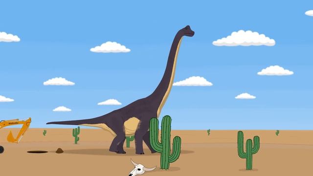 Мультик про динозавра, экскаватор, и красную машинку смотреть онлайн