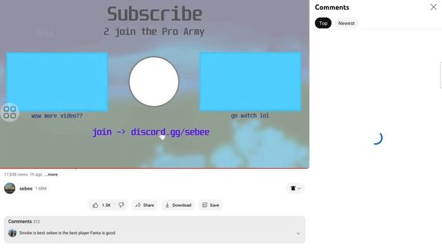 if i see bot comment the video ends(sebees video not mine) смотреть онлайн