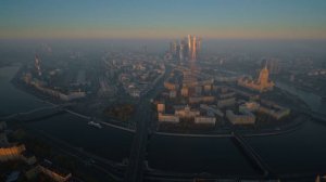 Футаж коптер Красивой Москвы 
Moscow Sunrise Drone of Pushkin Fly Team #сезонконтентаRUTUBE