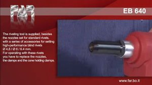 FAR EB640 - аккумуляторный заклёпочник для установки вытяжных заклёпок Ø 2.4 - 5.0 mm