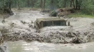 M1046 HMMWV D.H.O.G. offroading in Furstenau Germany Aug. 2012