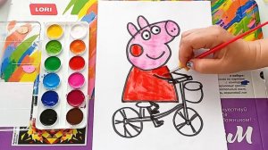 Свинка Пеппа раскраска Peppa pig coloring book 0+