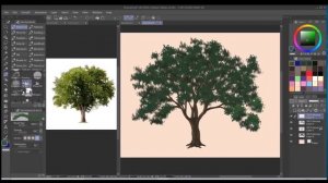 [Timelapse Clip Studio Paint] Tree Painting #background #clipstudio