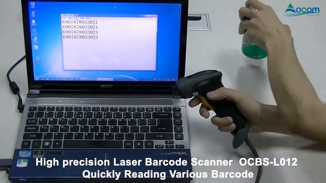 High precision Laser Barcode Scanner OCBS-L012 Quickly Reading Various Barcode смотреть онлайн