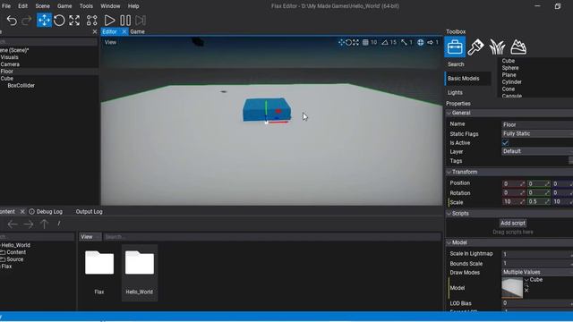 Basics to learn from Flax Game Engine
