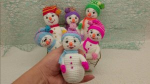 Снеговик амигуруми. Мастер-класс по вязанию