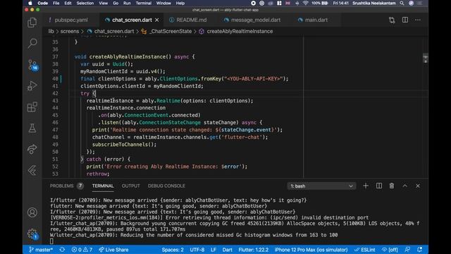 Flutter chat app demo - powered by the Ably Flutter Plugin