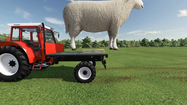 MINI TRACTOR OF COLORS ! TRANSPORTING TRACTORS LOADED WITH SHEEP TO THE SALE POINT BY TRUCK ! FS 22