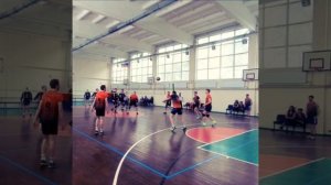 Волейбол, нападающий удар на разминке