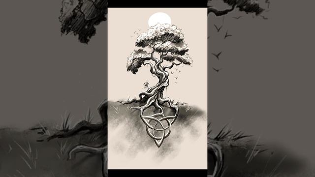 Tattoo Design Timelapse - Modern Tree of Life | iPad Pro + Procreate смотреть онлайн