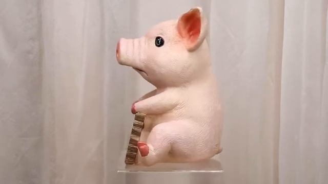 Ebros Pink Piglet With Keep It Clean Sign Decorative Toilet Seat Topper Figurine смотреть онлайн