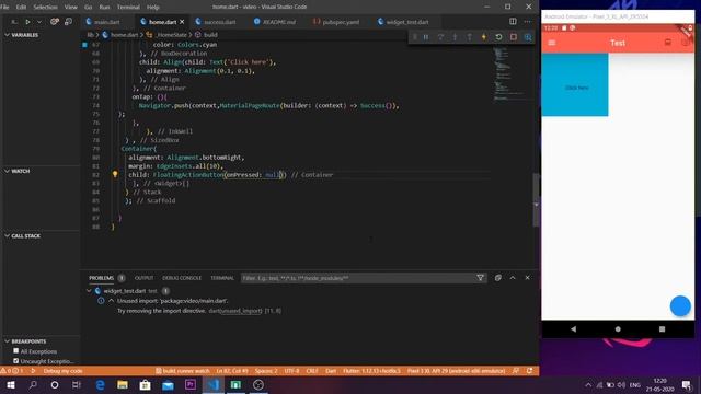 floating action button-how to make floating action button in flutter
