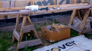 Опилкобетон: установка опалубки на лесенки ч.2