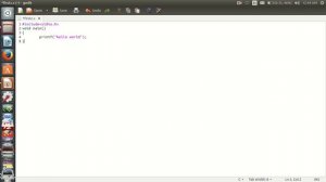 running hello world c program in ubuntu terminal