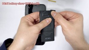 DEJI iPhone 11 battery replacement Shows 100% health status,