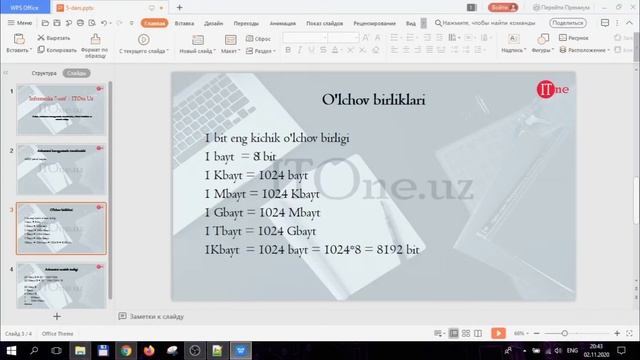 Axborotni kompyuterda tasvirlanishi, o'lchov birliklari, uzatish tezligi | Informatika 7-sinf|5-dar смотреть онлайн