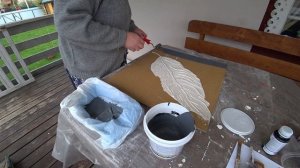 Декоративное панно фактурной краской