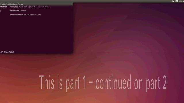 robotframework and selenium on ubuntu part1
