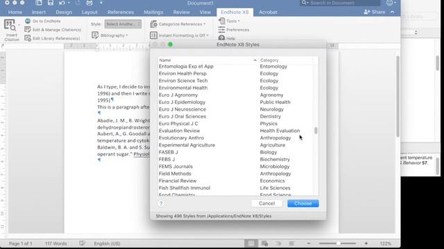 Layout of an Endnote bibliography in Word on Macintosh смотреть онлайн