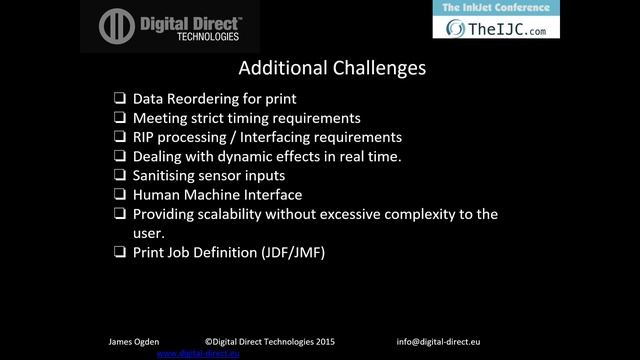 TheIJC 2015: Embedded Software for Imaging. The Data Pump